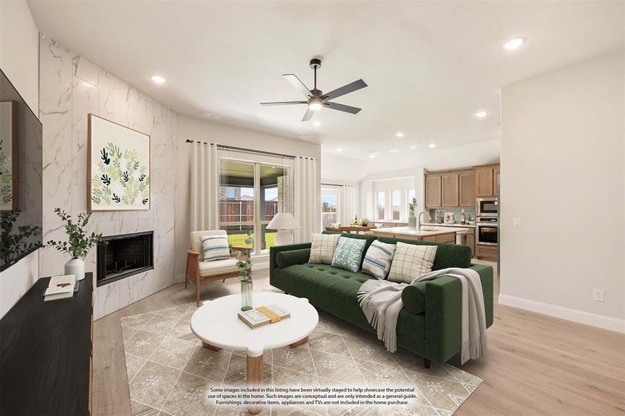 Furnished interior view inside a new home in Sunset Ridge, Alvarado (Image 7). Furnished interior view inside a new home in Sunset Ridge, Alvarado (Image 7).