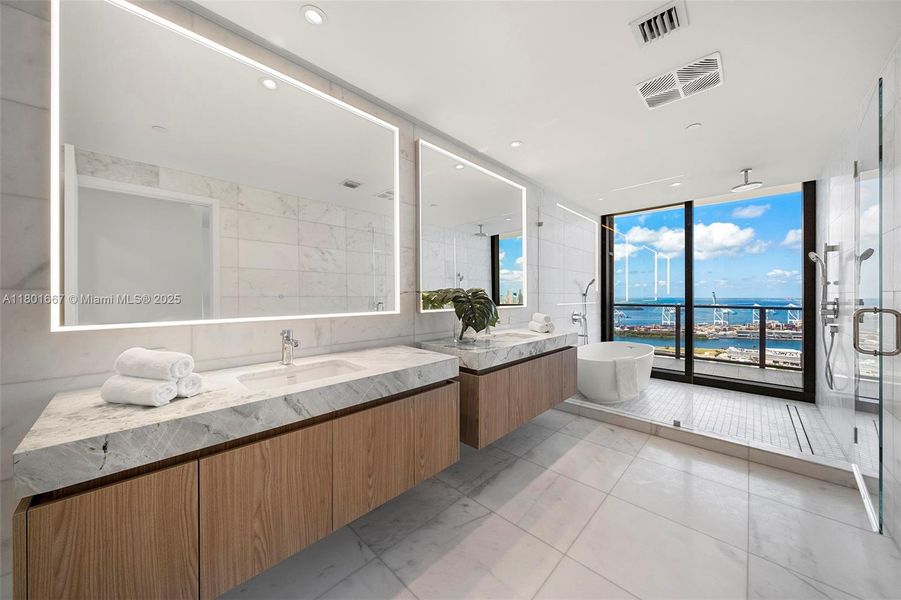 Furnished interior view inside a new home in , Miami Beach (Image 18). Furnished interior view inside a new home in , Miami Beach (Image 18).