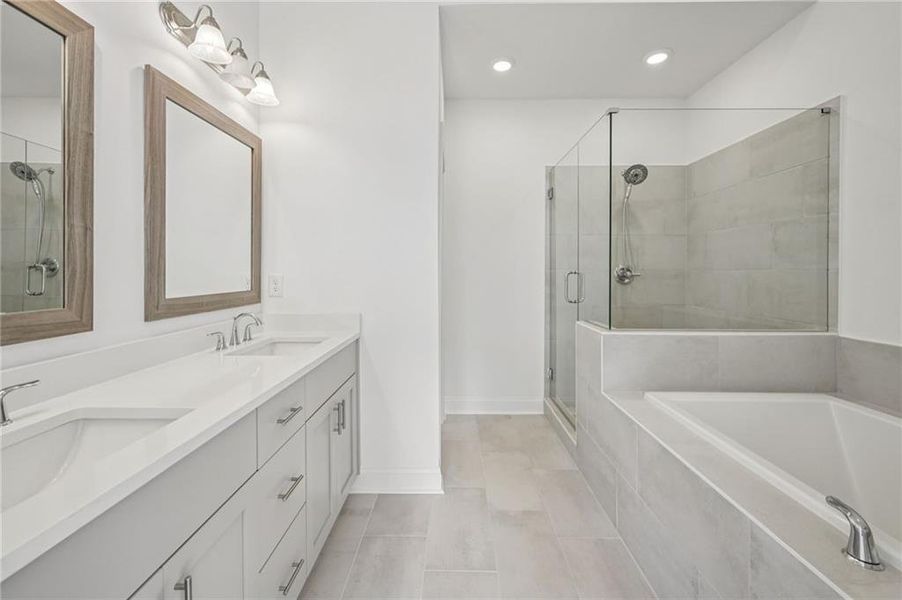 Furnished interior view inside a new home in Evanshire Townhomes, Duluth (Image 15).