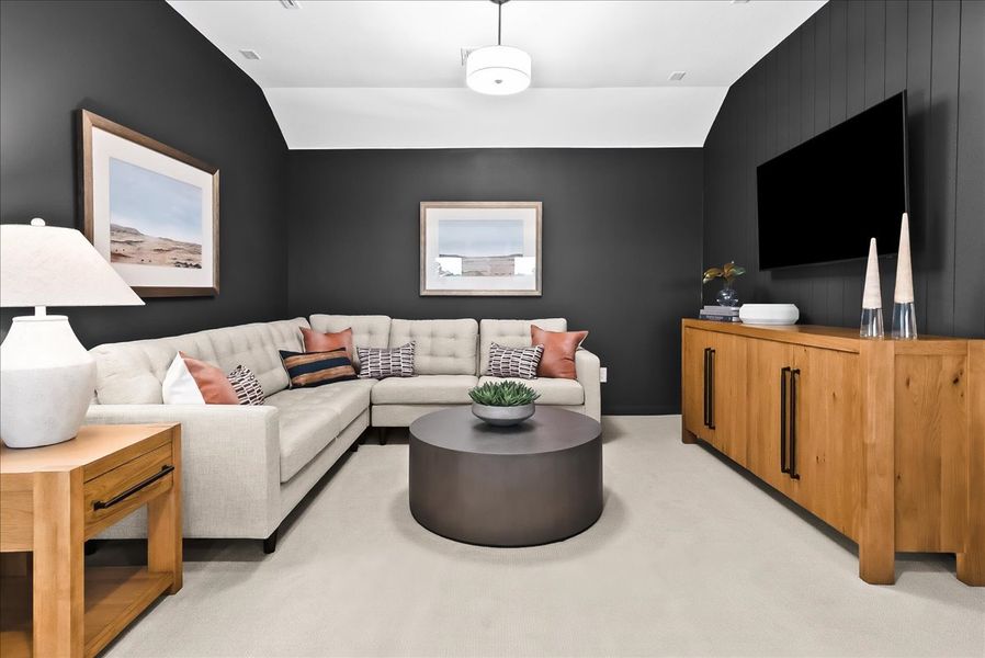 Furnished interior view inside a new home in Keeneland, Aubrey (Image 24).