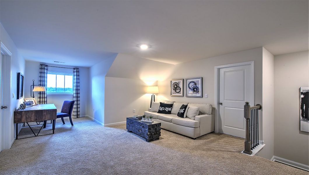 Furnished interior view inside a new home in Reserve at Tap Root Farms, Fletcher (Image 51). Furnished interior view inside a new home in Reserve at Tap Root Farms, Fletcher (Image 51).
