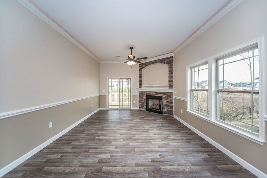 Representative unfurnished interior of a home built from the Inman by Enchanted Homes in Hampshire Heights, Moore (Image 28).