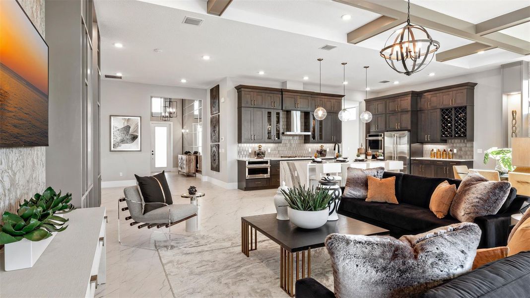 Furnished interior view inside a new home in Cresswind Palm Beach at Westlake, Westlake (Image 30).