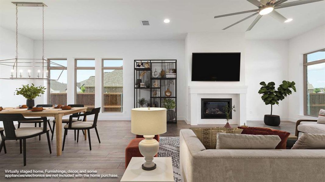 Furnished interior view inside a new home in Devonshire - Reserve 60', Forney (Image 8). Furnished interior view inside a new home in Devonshire - Reserve 60', Forney (Image 8).