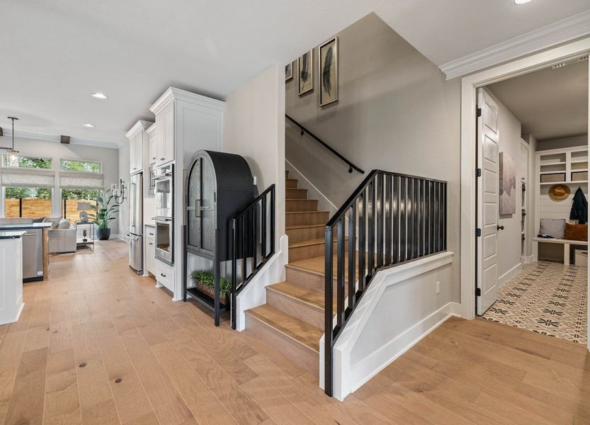 Whitehall Floor Plan in The Colony, Bastrop | Sitterle Homes Entry Way Stairs Whitehall Floor Plan in The Colony, Bastrop | Sitterle Homes Entry Way Stairs