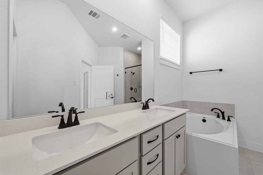 Furnished interior view inside a new home in Bridgeland 45's, Cypress (Image 7).