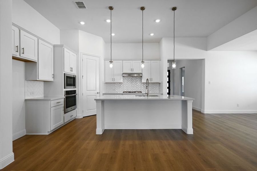 Furnished interior view inside a new home in South Oak 60s, Lakewood Village (Image 3). Furnished interior view inside a new home in South Oak 60s, Lakewood Village (Image 3).