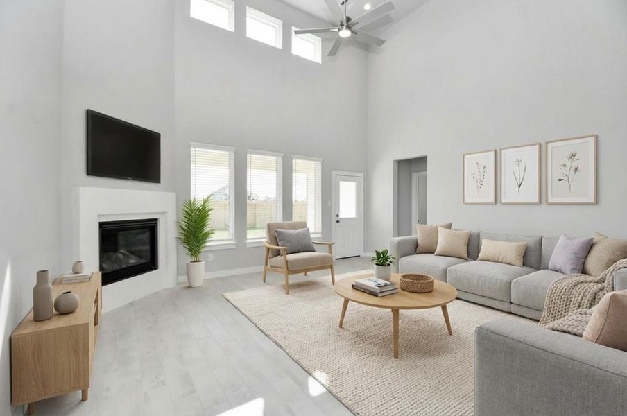 Virtually Staged - Living Room. Sample photo of completed home with similar floor plan. Actual colors and selections may vary.