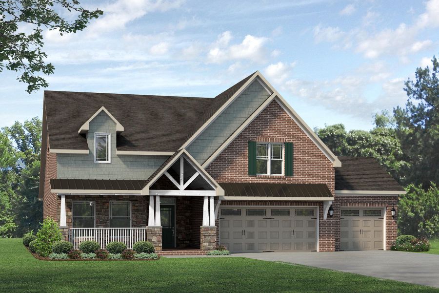 Representative exterior photo of a completed home built from the Ashton by Keystone Homes NC in Weybridge, Burlington, NC (Image 27).