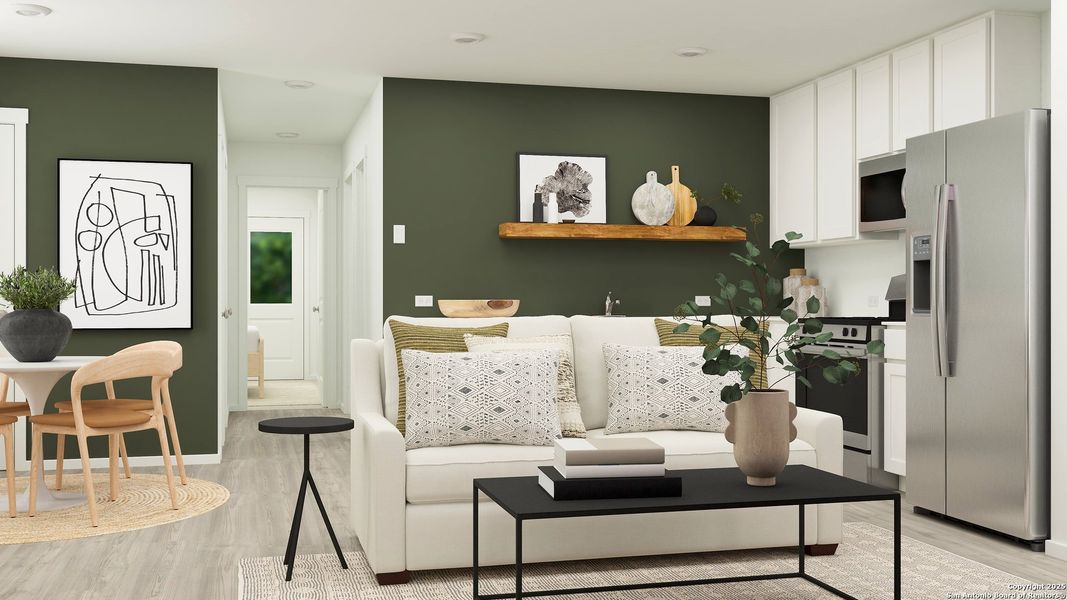 Furnished interior view inside a new home in Sapphire Grove: Broadview Collection, San Antonio (Image 12). Furnished interior view inside a new home in Sapphire Grove: Broadview Collection, San Antonio (Image 12).