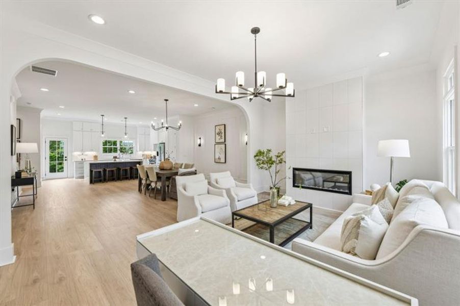 Furnished interior view inside a new home in Skyview On Broad, Sugar Hill (Image 21).
