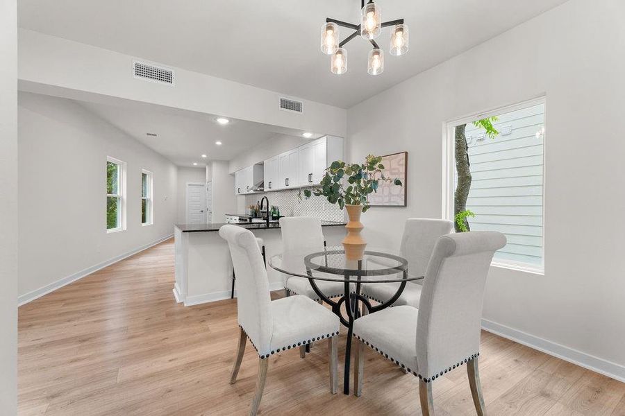 Furnished interior view inside a new home in , Dallas (Image 18).
