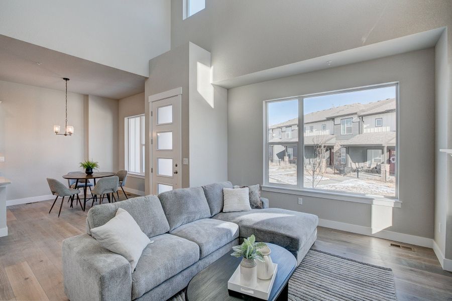 Representative furnished interior of a home built from the The Addison 2 by Landmark Homes in Highlands at Fox Hill, Longmont (Image 4). Representative furnished interior of a home built from the The Addison 2 by Landmark Homes in Highlands at Fox Hill, Longmont (Image 4).