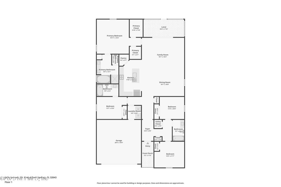 2D floor plan layout of this home in , Green Cove Springs, FL (Image 3).