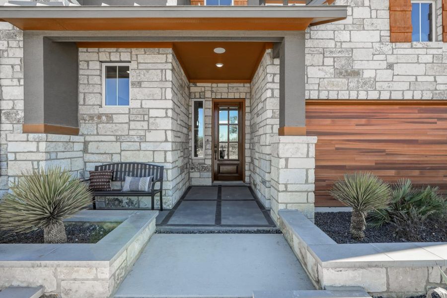 Exterior details and patio area of a home in Prominence, San Antonio (Image 4).