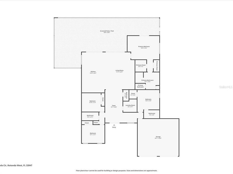 2D floor plan layout of this home in , Rotonda West, FL (Image 4). 2D floor plan layout of this home in , Rotonda West, FL (Image 4).
