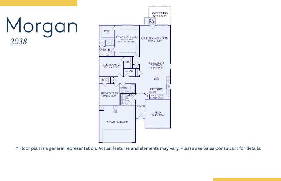 2D floor plan layout of this home in Forestwood, Longs, SC (Image 3).
