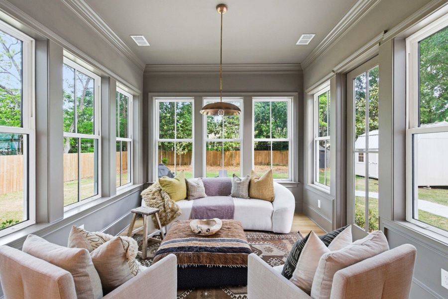 Furnished interior view inside a new home in , Charleston (Image 9).