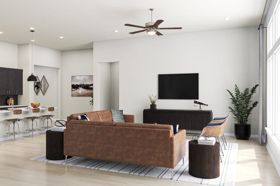 Furnished interior view inside a new home in Lariat, Liberty Hill (Image 9).