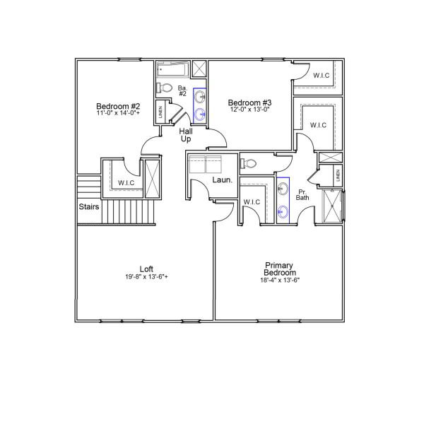 2D floor plan layout of this home in Burke Estates, Chesnee, SC (Image 3).