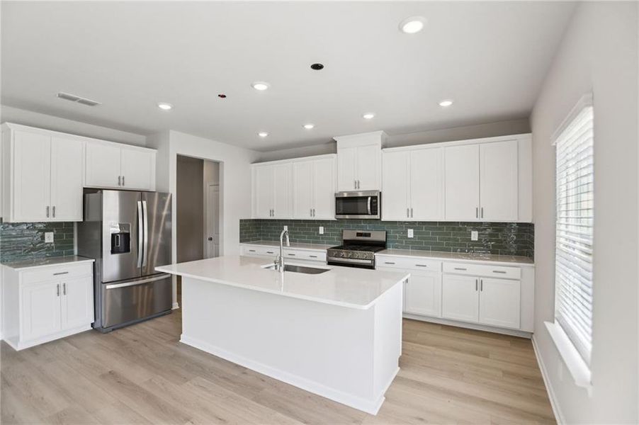 Furnished interior view inside a new home in Creekside at Oxford Park, Fairburn (Image 5). Furnished interior view inside a new home in Creekside at Oxford Park, Fairburn (Image 5).