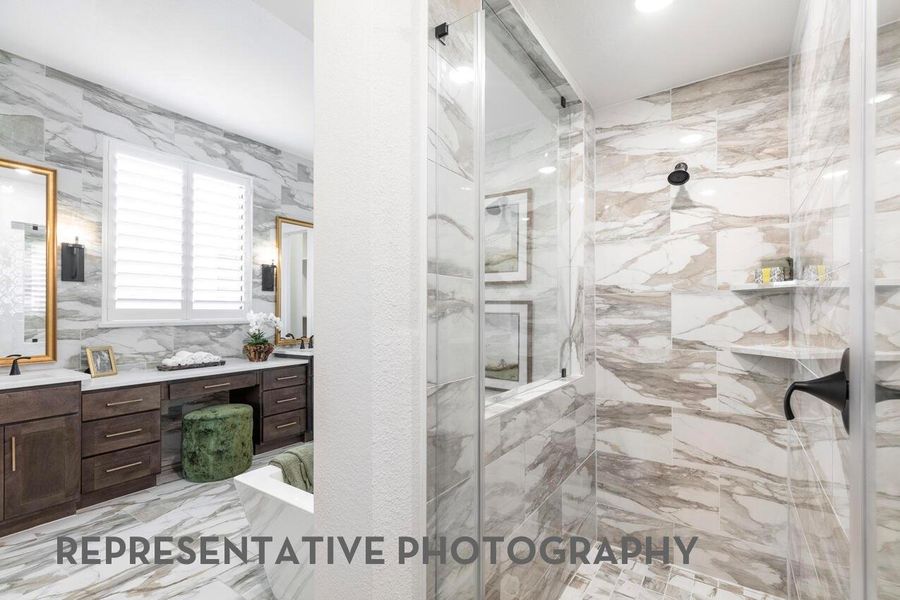 Furnished interior view inside a new home in Meridiana, Manvel (Image 23).