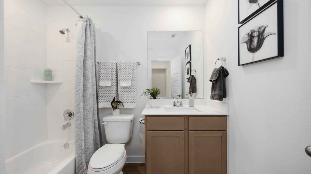 Furnished interior view inside a new home in Grand West, Houston (Image 12).