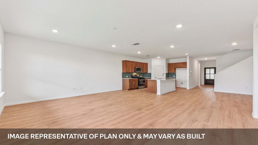 Representative unfurnished interior of a home built from the The Mitchell by D.R. Horton in Bar W Ranch, Leander (Image 14).