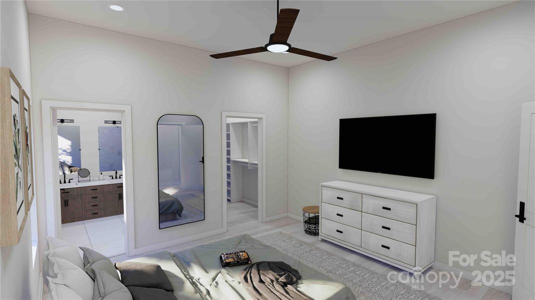 Main level Primary suite rendering