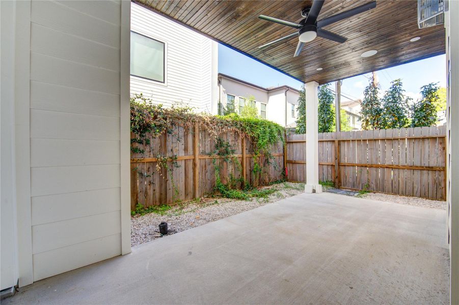 Exterior details and patio area of a home in , Houston (Image 3).