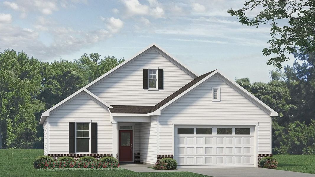 Representative exterior photo of a completed home built from the Salerno Classic by Epcon Communities in The Cottages at 78 North, Sanford, NC (Image 1). Representative exterior photo of a completed home built from the Salerno Classic by Epcon Communities in The Cottages at 78 North, Sanford, NC (Image 1).