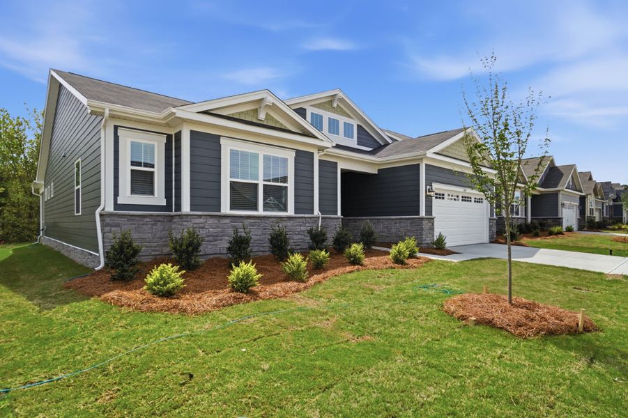 Front exterior of a new home in Waxhaw Landing, Monroe, NC, highlighting curb appeal (Image 2).