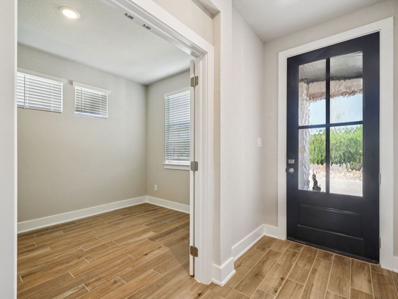 Entry of the Red River floorplan at a Meritage Homes community.