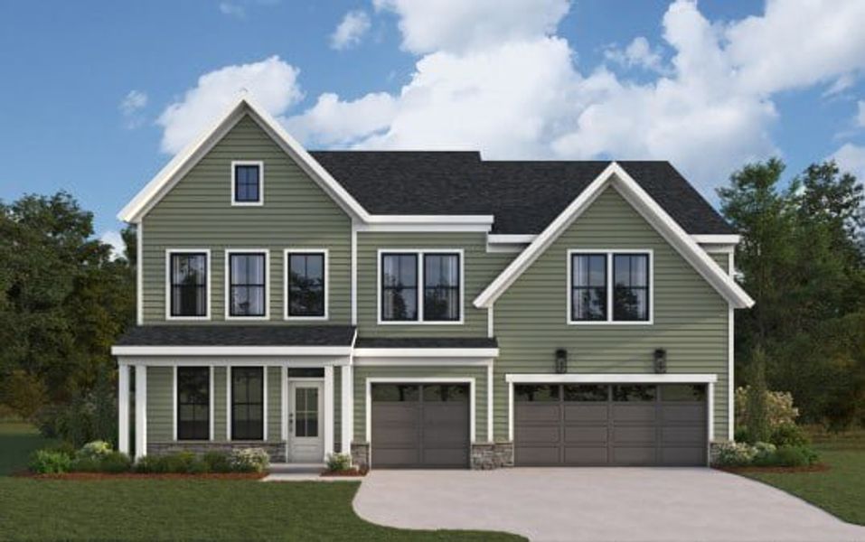 Representative exterior photo of a completed home built from the Carrington by Fischer Homes in Stonehaven, Hoschton, GA (Image 15).