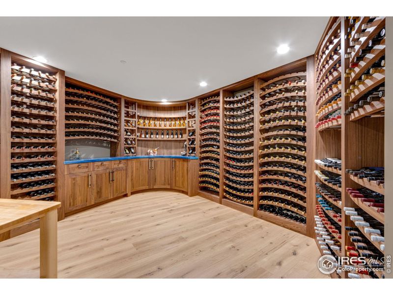 Wine Cellar with custom cabinetry