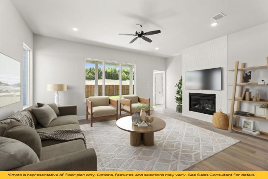 Representative furnished interior of a home built from the The Barbados by Stonefield Homes in The Highlands, Rockwall (Image 40).