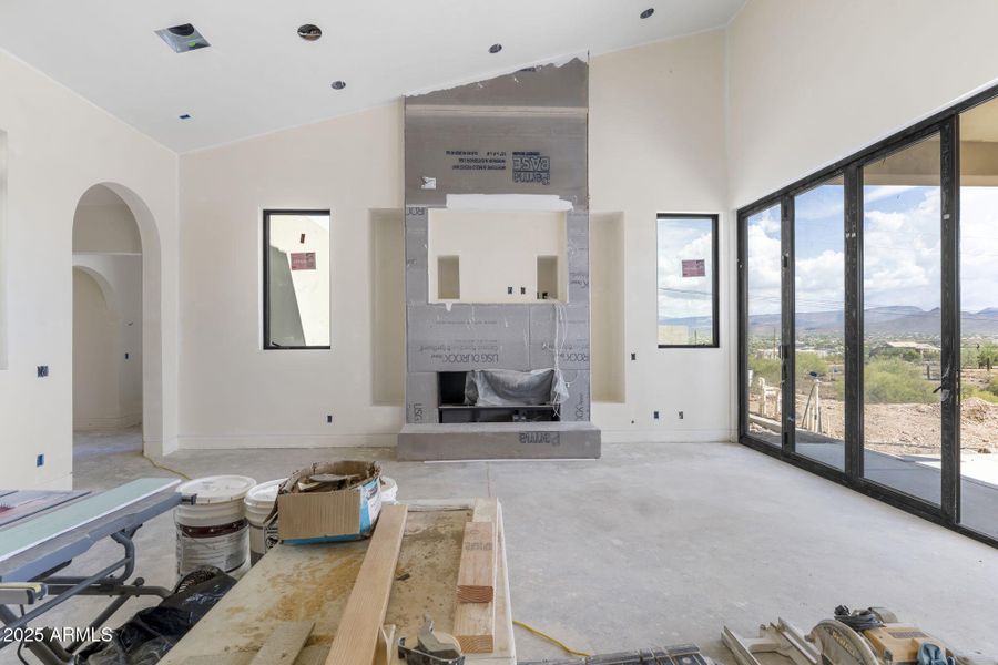 Fireplace in living room