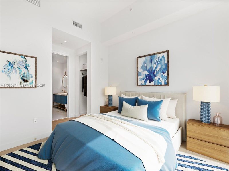 Furnished interior view inside a new home in Mr. C Residences, Miami (Image 12).