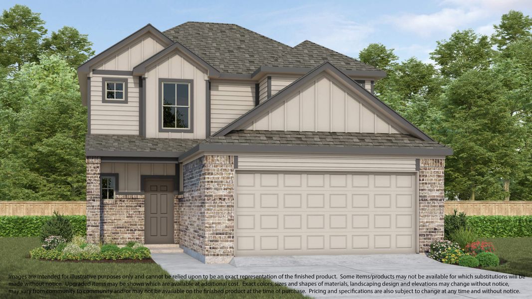 Representative exterior photo of a completed home built from the Plan 143 by Long Lake Ltd. in Edgewood Village, Houston, TX (Image 6). Representative exterior photo of a completed home built from the Plan 143 by Long Lake Ltd. in Edgewood Village, Houston, TX (Image 6).