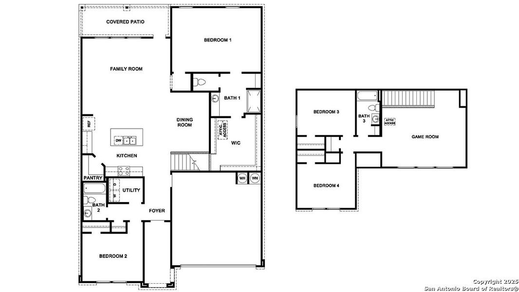 2D floor plan layout of this home in Brookstone Creek, San Antonio, TX (Image 3).