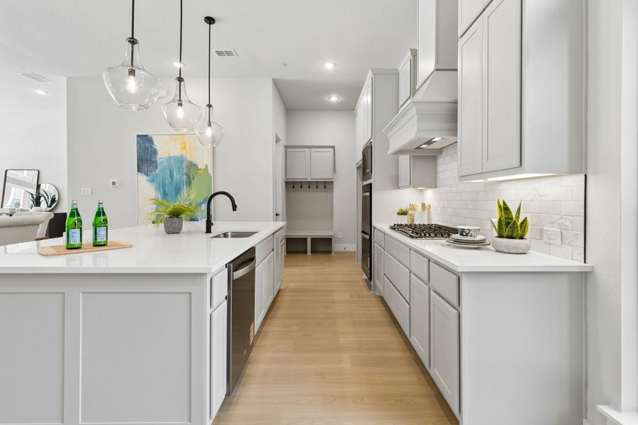 Furnished interior view inside a new home in Newman Village Townhomes, Frisco (Image 17).