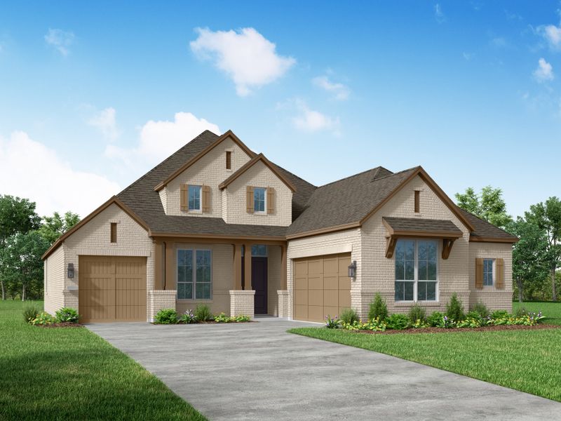 Representative exterior photo of a completed home built from the 230 by Highland Homes in Parten, Austin, TX (Image 19).