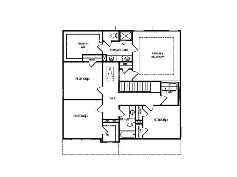 2D floor plan layout of this home in Savoy Park, Covington, GA (Image 5).