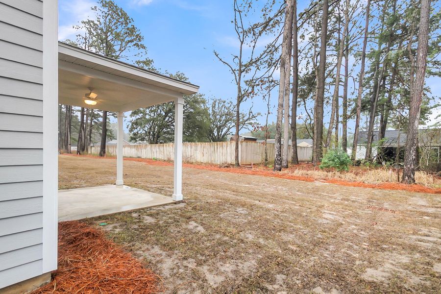 Exterior details and patio area of a home in Central Creek, Goose Creek (Image 4).