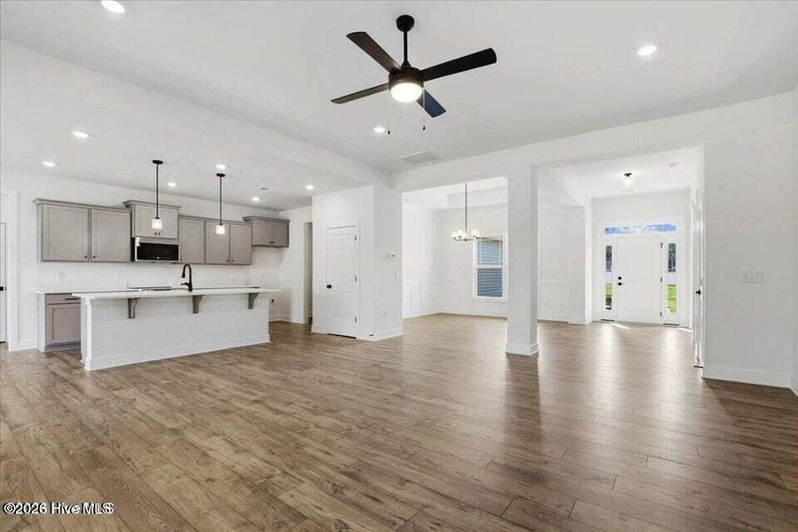 Spacious, unfurnished interior of a new home in Wood Creek Landing, Leland (Image 16). Spacious, unfurnished interior of a new home in Wood Creek Landing, Leland (Image 16).