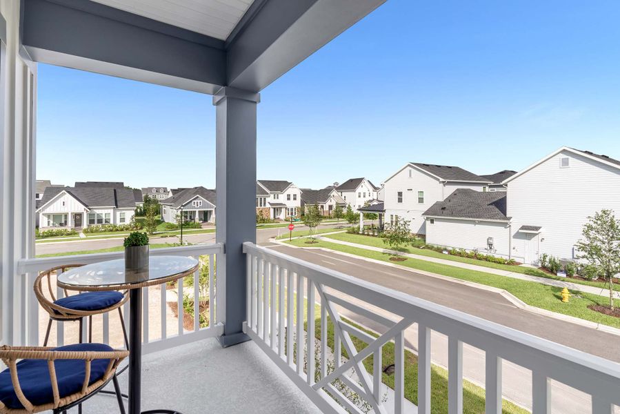 Representative exterior details of a home built from the The Francesca by David Weekley Homes in Seven Pines 24' Rear Entry Townhomes, Jacksonville (Image 3).