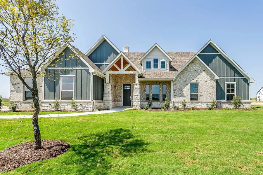 Representative exterior photo of a completed home built from the The Aubrey by Elmwood Custom Homes in Byrum Ranch, Maypearl, TX (Image 6).