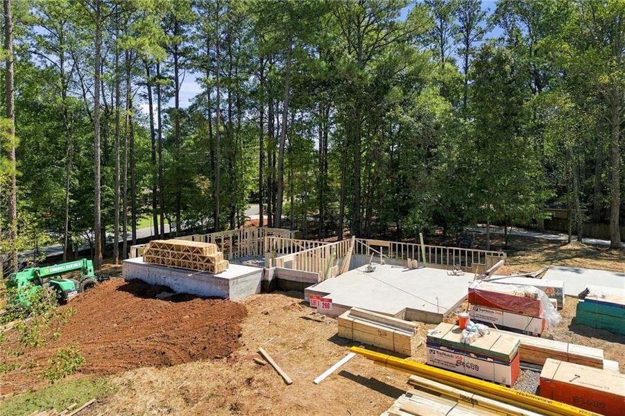 In-progress construction of a new home in , Marietta, GA (Image 5).