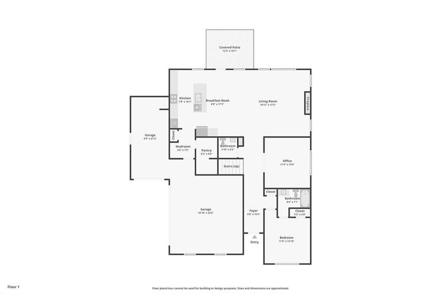 2D floor plan layout of this home in River Pointe, Monroe, GA (Image 6).