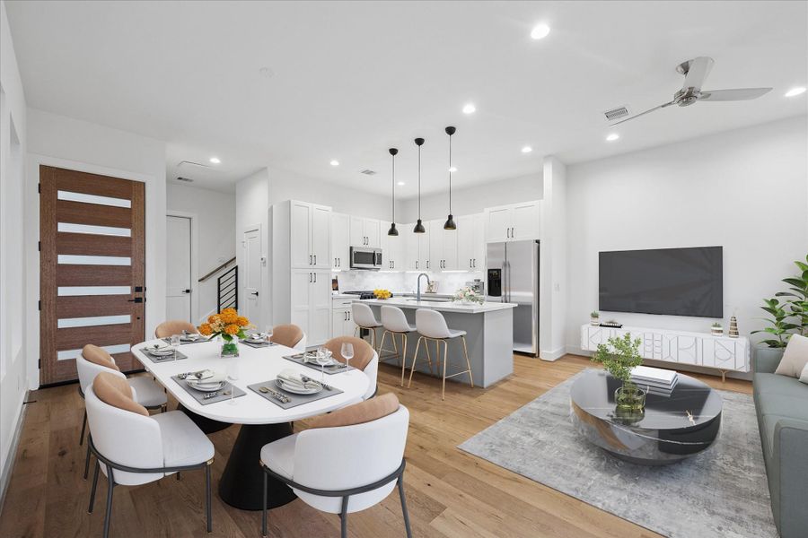 Furnished interior view inside a new home in , Houston (Image 29).